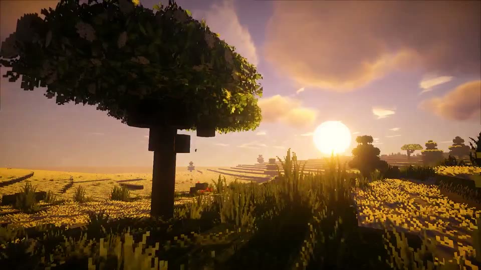 Minecraft Sunset wallpaper