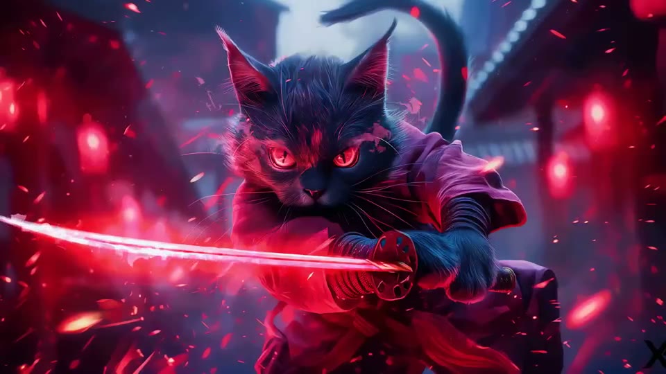 Samurai Cat wallpaper