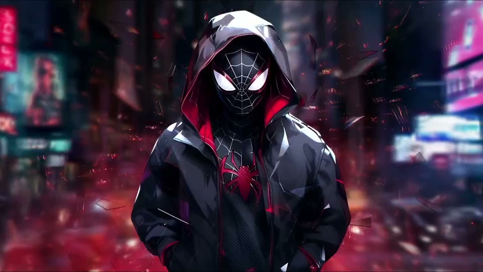 Spider-Man Night City wallpaper